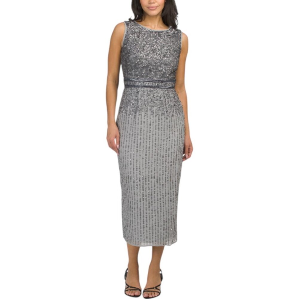MAC DUGGAL Sleeveless Sequin Embellished Cocktail Dress - Picture 1 of 4
